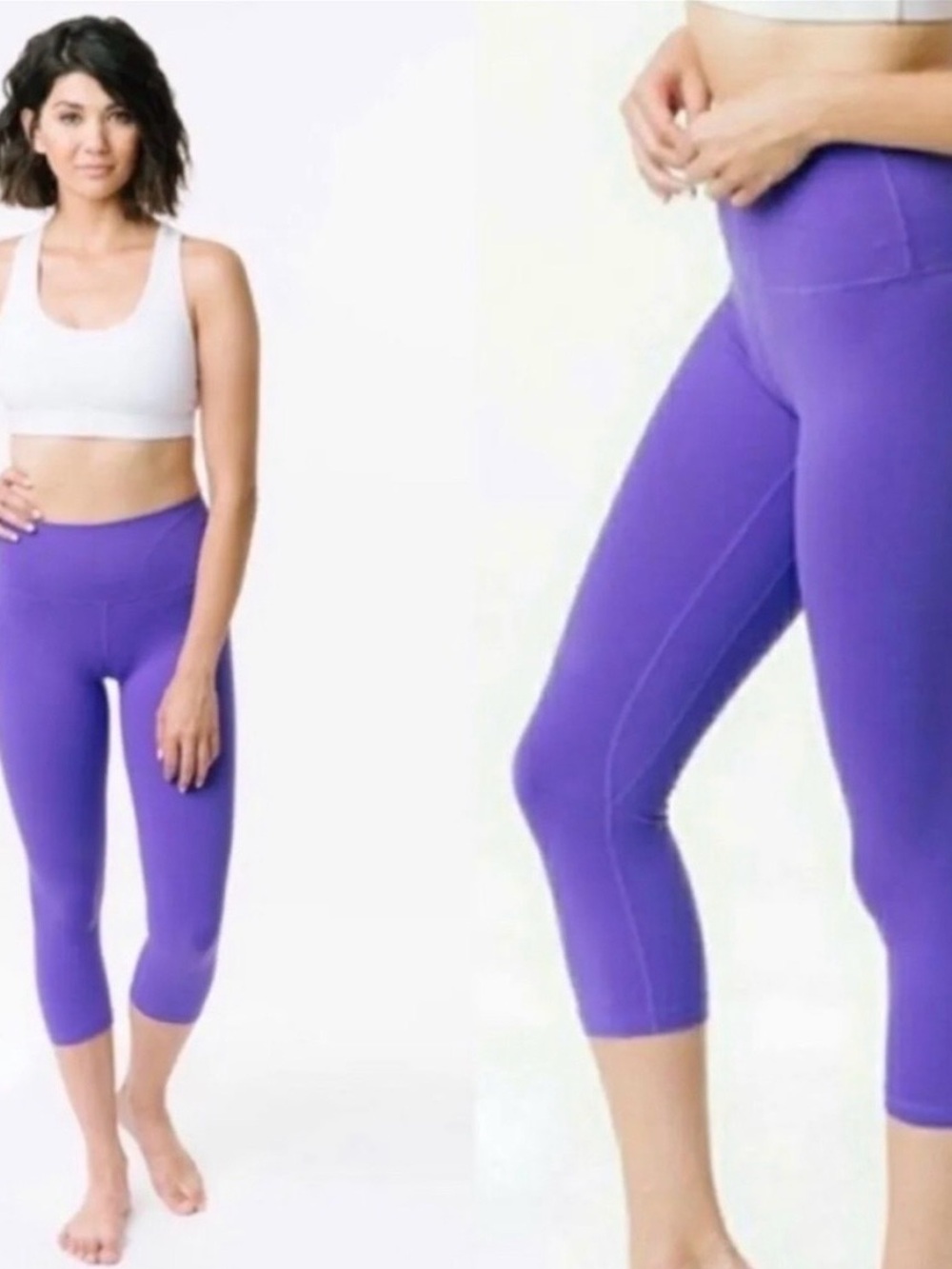 ZYIA Vibrant Purple High-Rise Capris